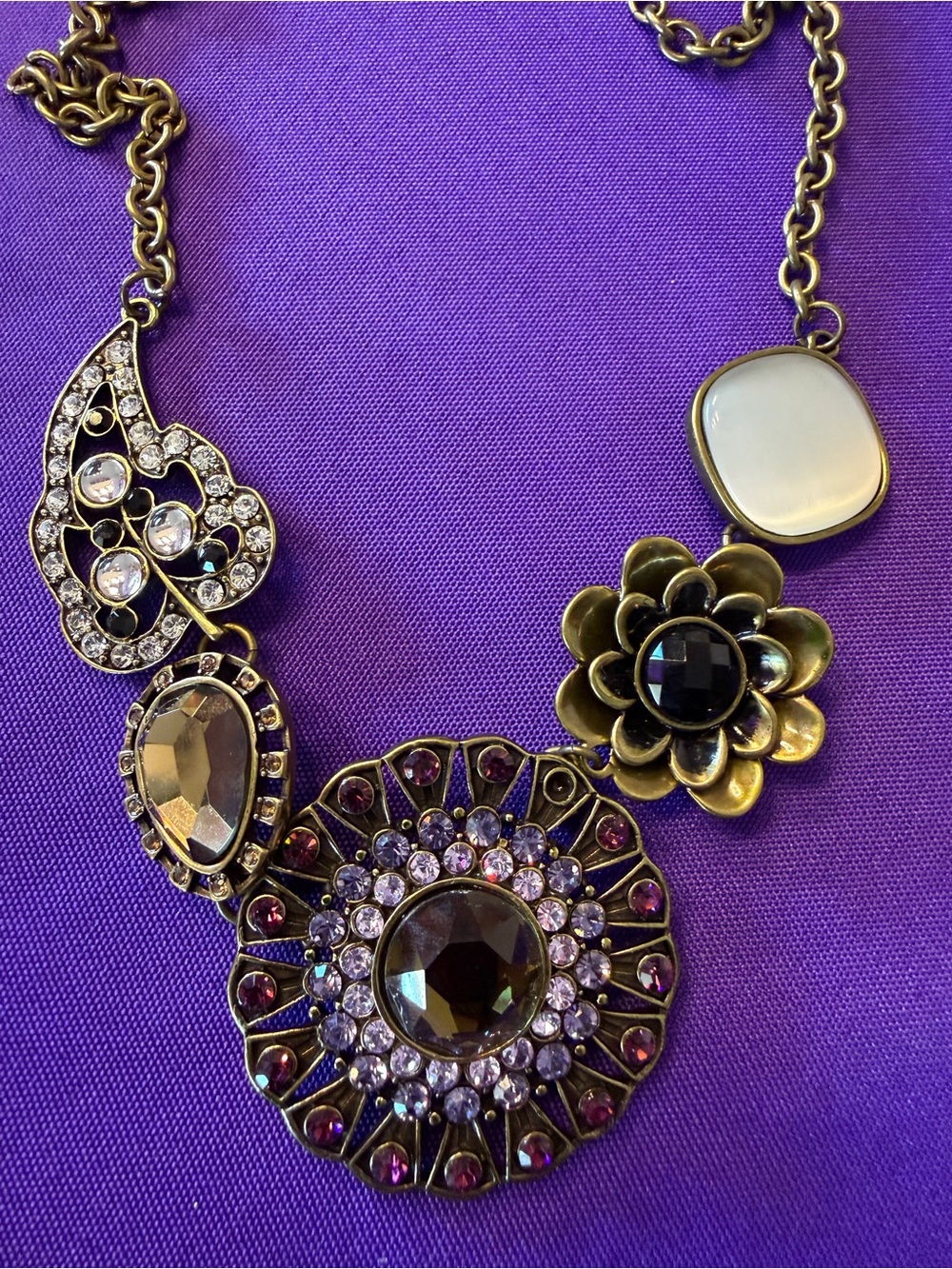 Park Lane Casablanca Statement Necklace | Austrian Crystal Floral Necklace